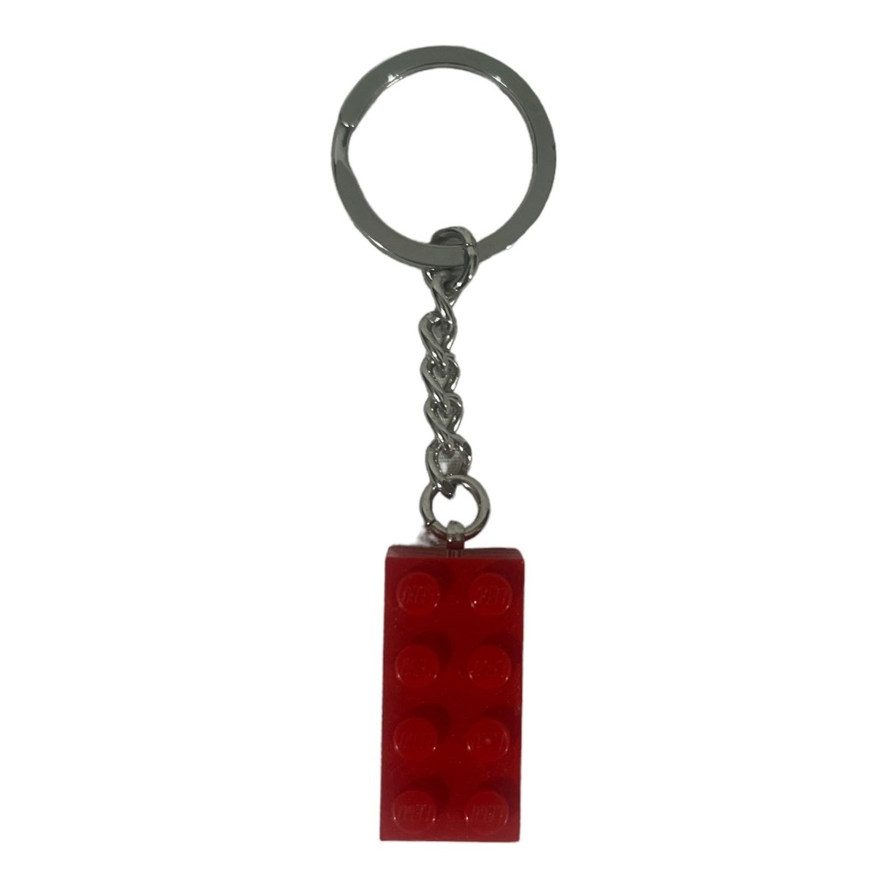 LEGO brick keychain red